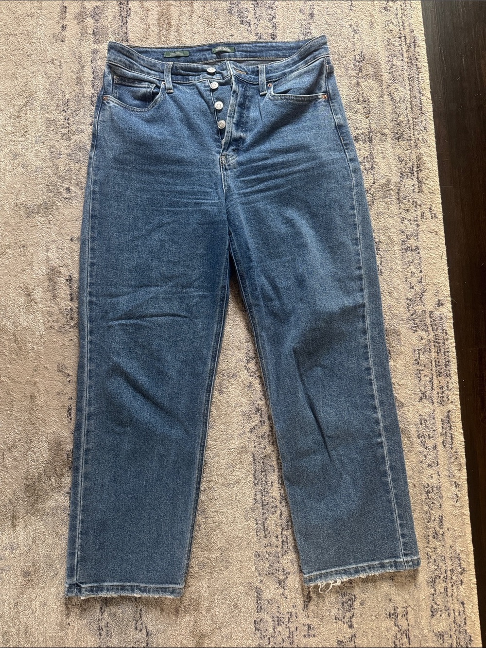Women's Wild Fable High-Rise Straight Leg Blue Denim Jeans